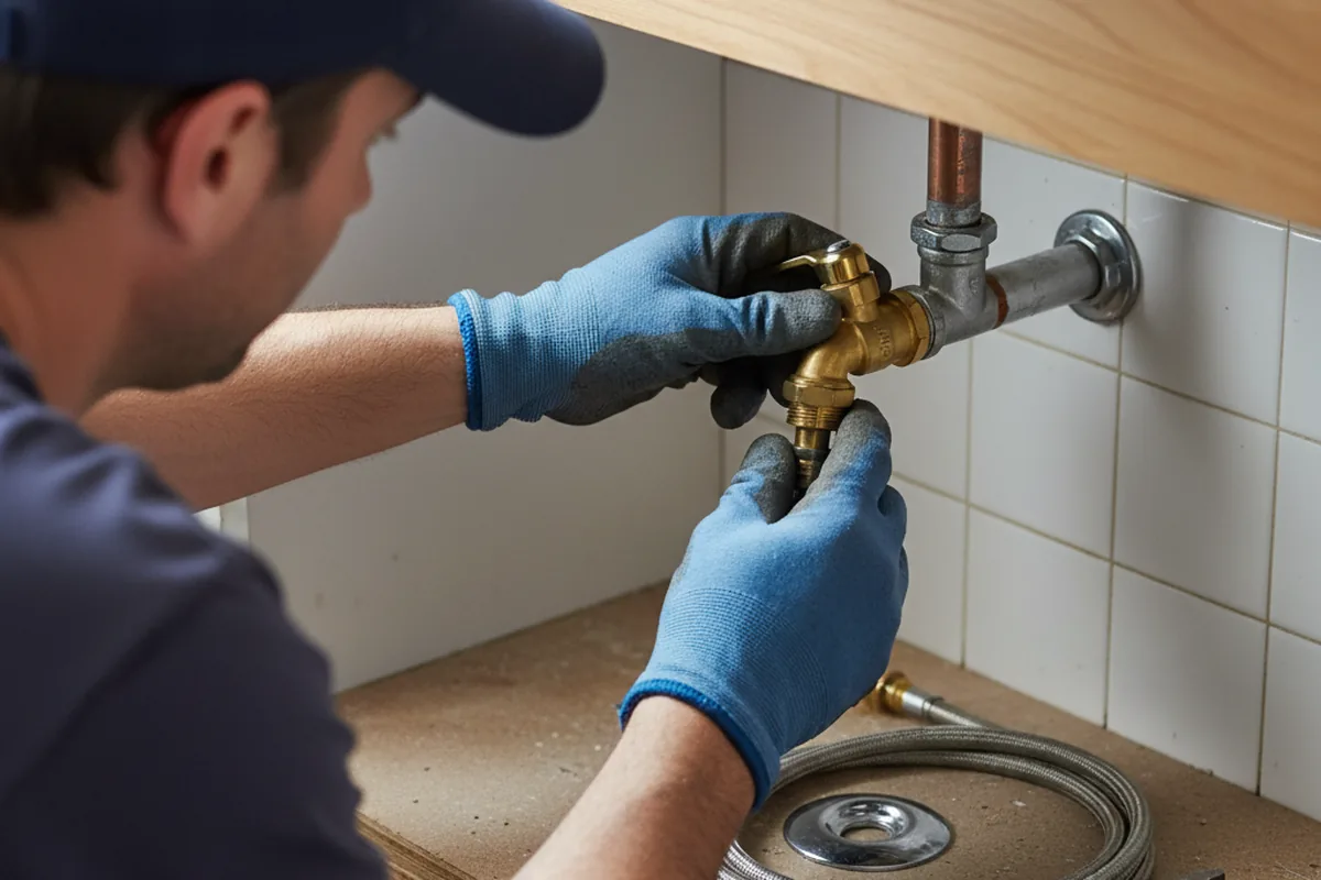 Shutoff valve and fitting work during Emergency Plumbing in Putnam
